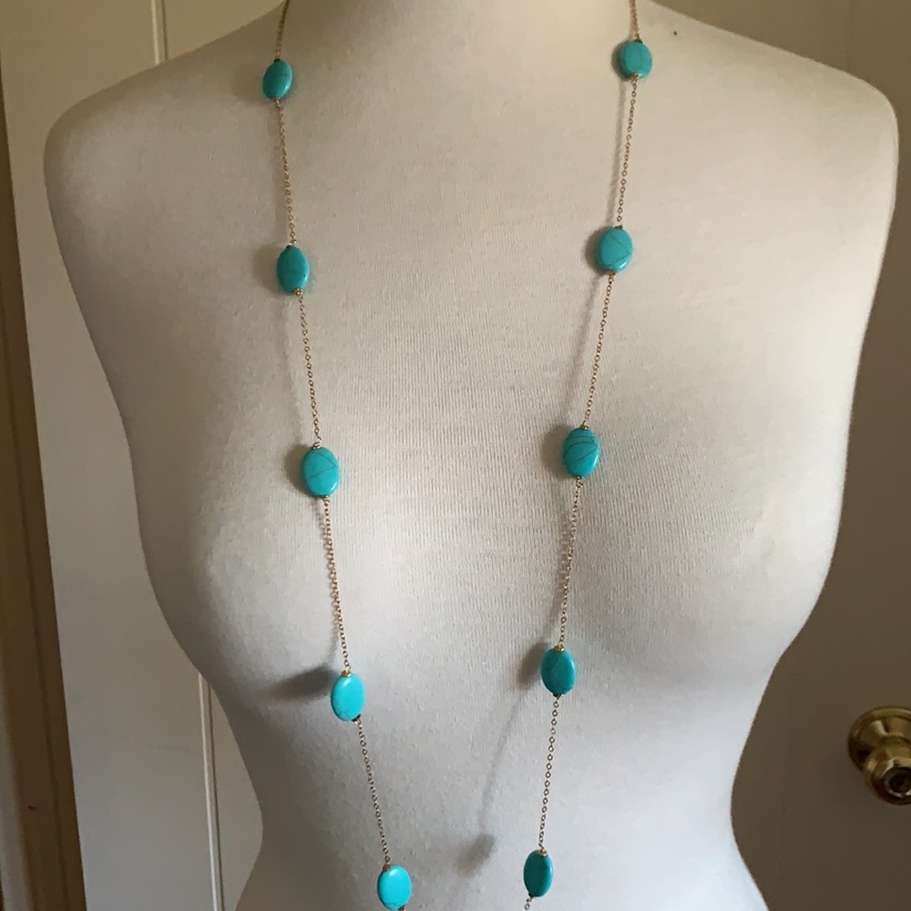 Beautiful long turquoise necklace